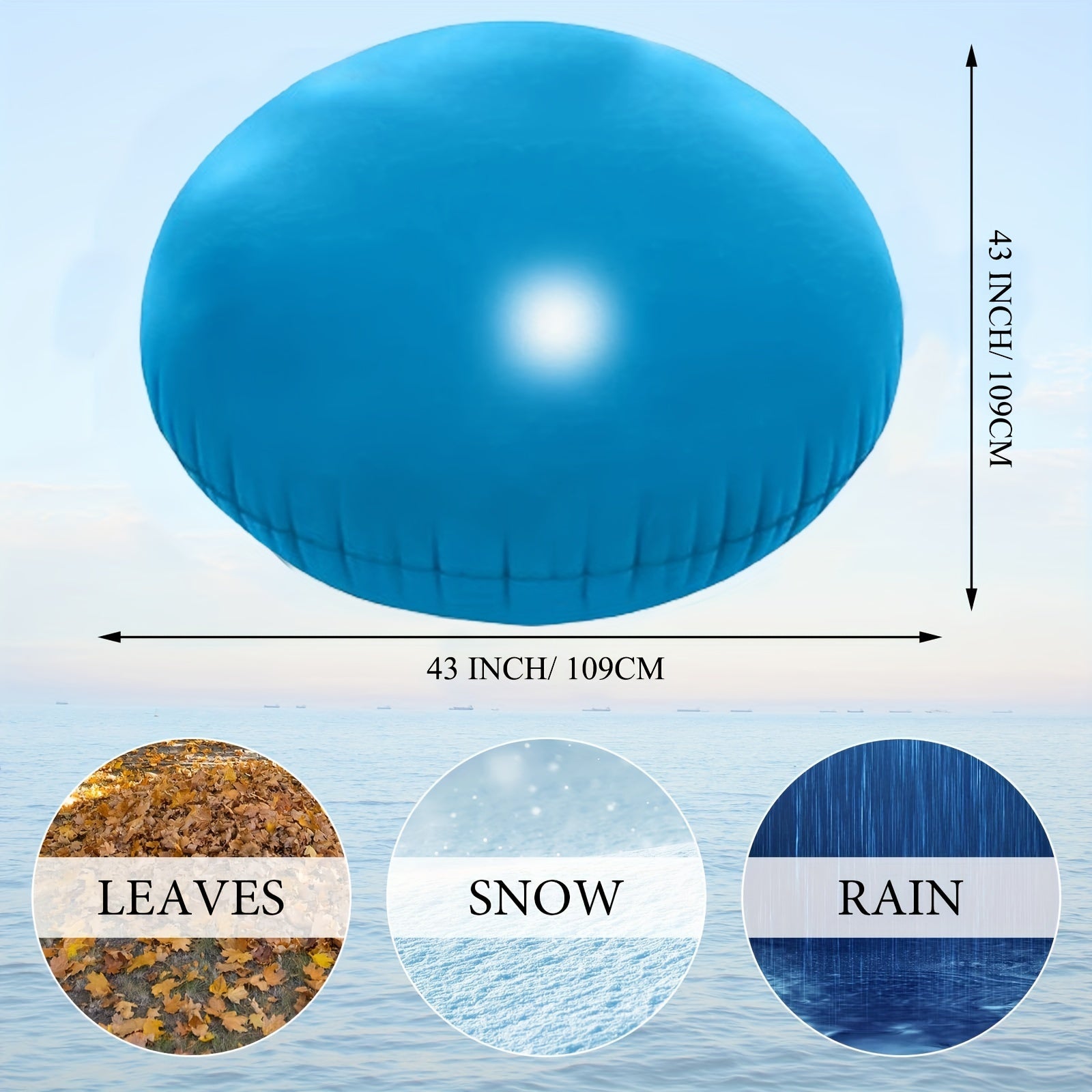 Durable Inflatable Pool Air Pillow - Freeze Protection for Above Ground Pools, Cold-Resistant PVC Material, Essential Pool Closing Kit Accessory