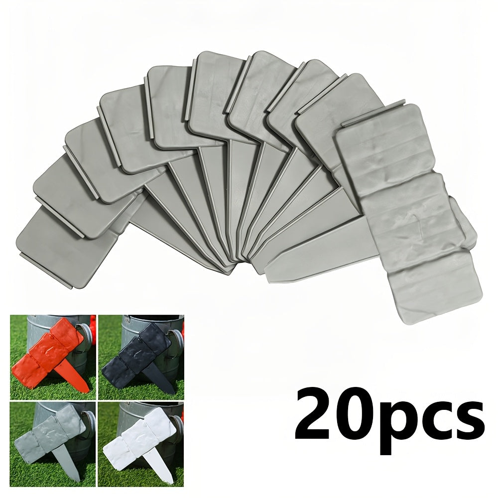 20/40pcs Outdoor Garden Fence, 40pcs Stone-Look Landscape Plastic Fence, Lawn And Garden Edging, Ground-Mounted | Multi-functional, Suitable for Outdoor Decoration, Lawn And Garden Partitioning, Vegetable Patches, Courtyards, And Garden Decoration