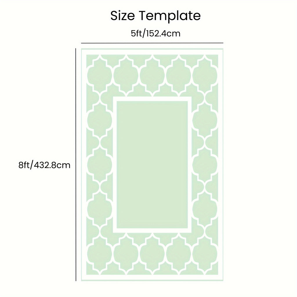 Outdoor Rug for Patio, Large Mat, Reversible Plastic Camping Rugs, Porch, Deck, Camper, Balcony, Backyard, Black And White