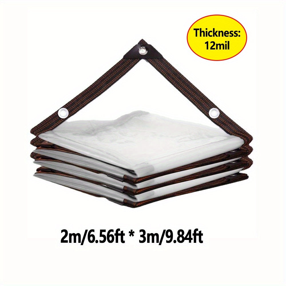 1pc UV-Resistant Transparent Tarp - Waterproof, Windproof & Dustproof Plastic Cover for Gardens, Balconies, Greenhouses & Succulents, Garden Houses