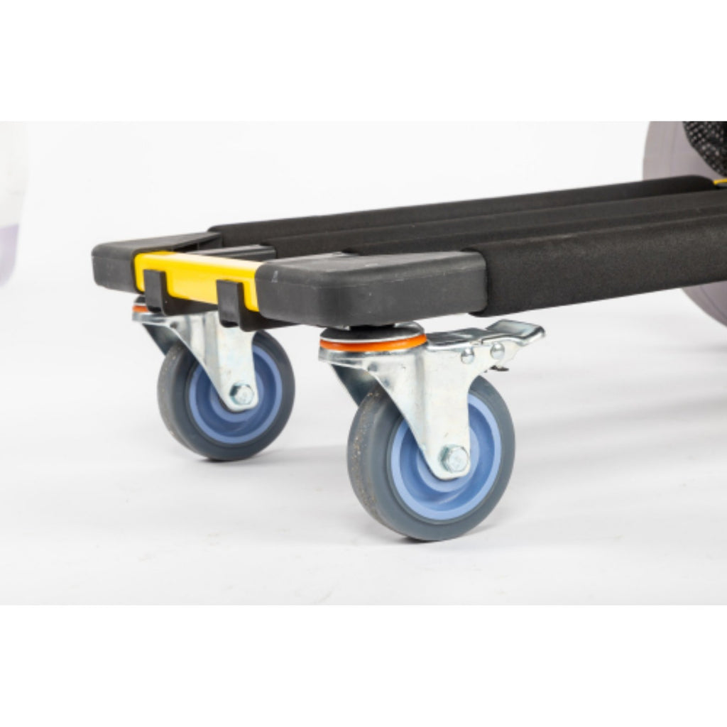 Bonnlo Beach Fishing Cart, Beach Wagon Trolley with 12" Big Balloon Wheels for Sand Foldable Beach Trailer with 23" x 15" Cargo Deck, Fishing Rods Holder, Water Bottle Holder, Mesh Bag, Hand Pump