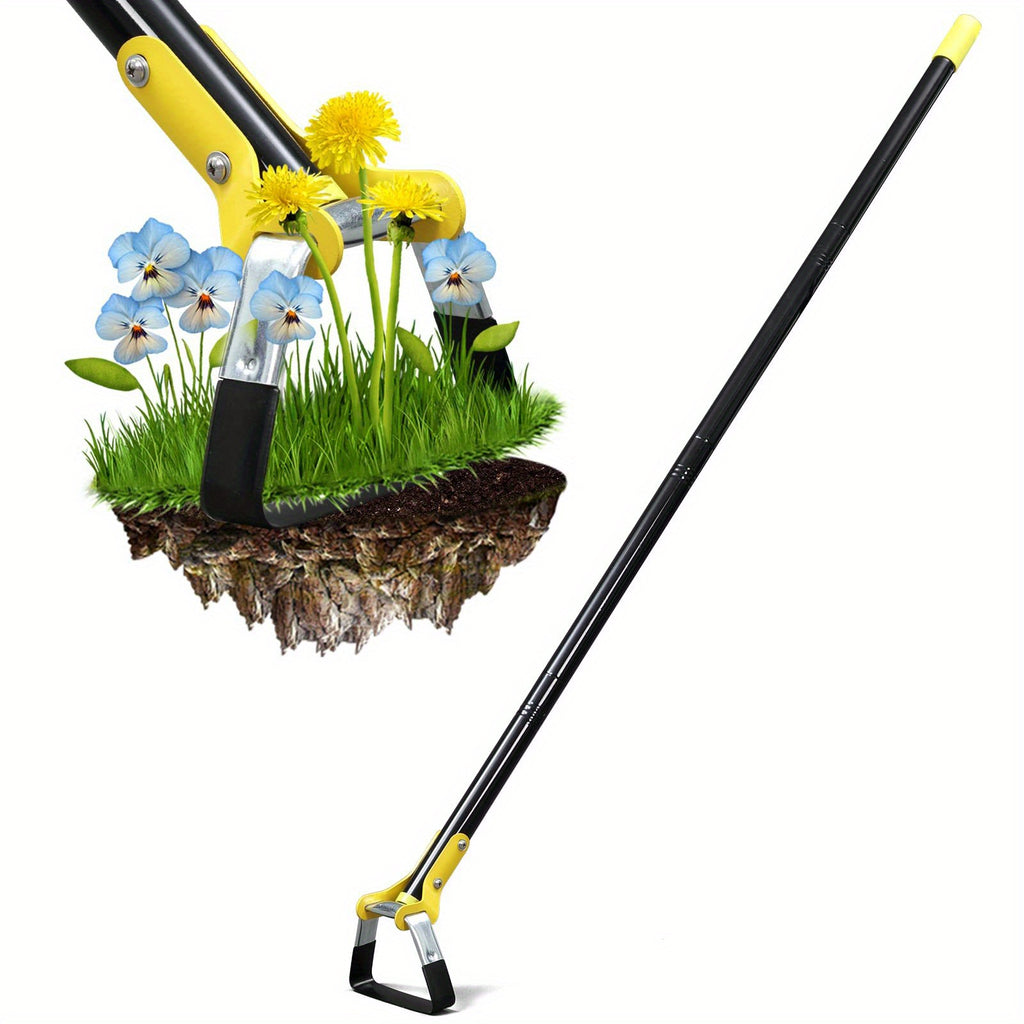 Hoe Garden Tool -Scuffle Garden Hoes for Weeding Gardening Long Handle Heavy Duty - Adjustable Weeding Loop Stirrup Hoe