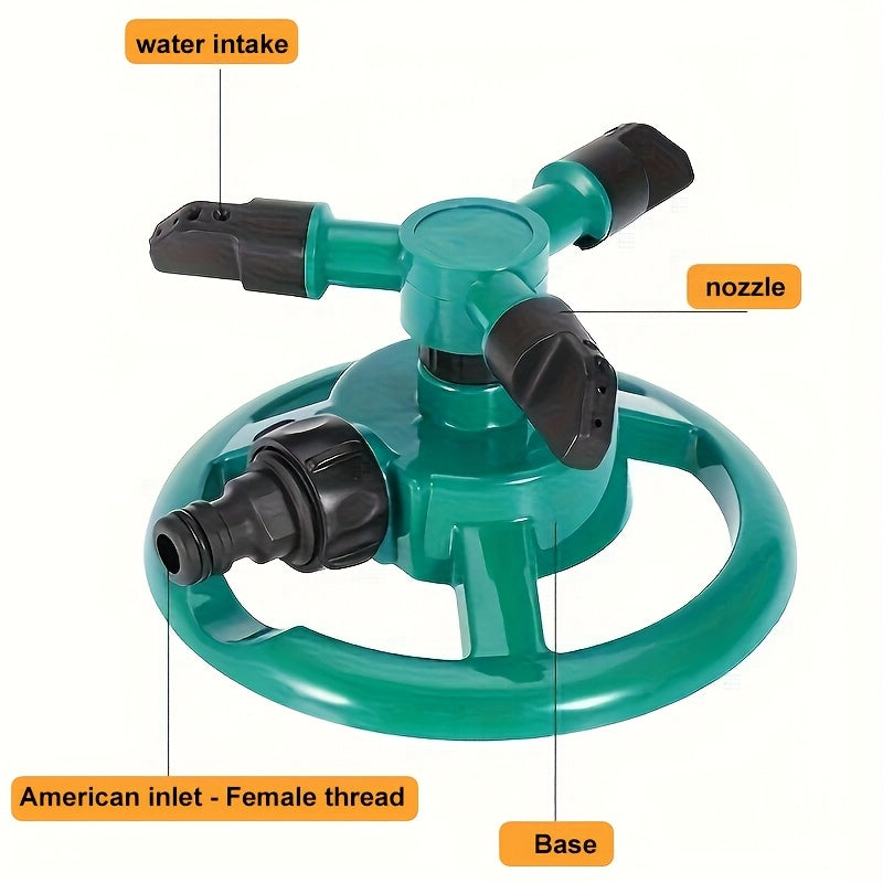 Garden Sprinkler - 360 -Degree Rotation - Efficient Watering for Lawns & Plants | Easy Setup & Water-Saving