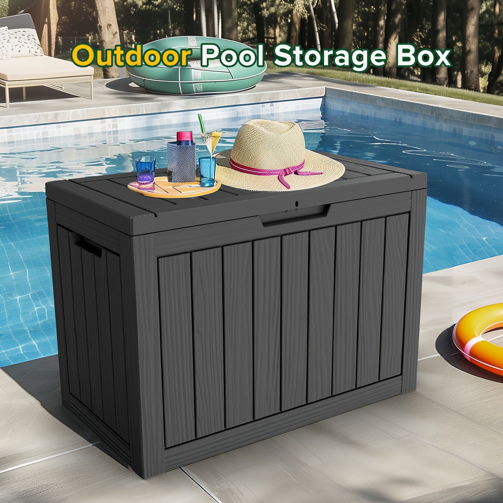 XL 51-gallon Outdoor Deck Box, Weatherproof And UV Proof, Lockable, Storage Bench Pet Supplies/clothing Miscellaneous Items/blankets Pillows/tools/express Delivery Suitable For Bedroom/patio/warehouse Holiday Gift For Halloween Christmas Thanksgiving