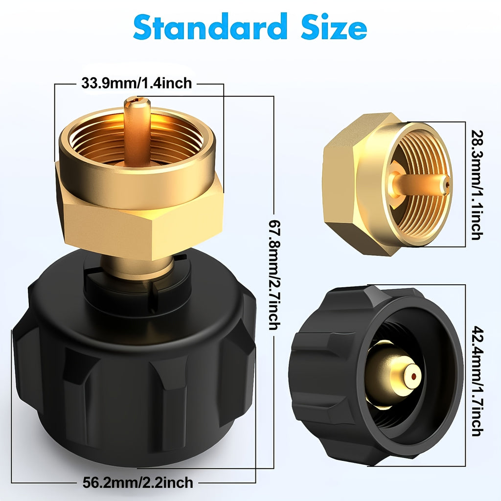 POMEADE Propane Refill Adapter, LP Gas Cylinder Tank Coupler – Fits QCC1/ Type1 Propane Tank And 1Lb Throwaway Disposable Cylinder Propane Bottle Connector