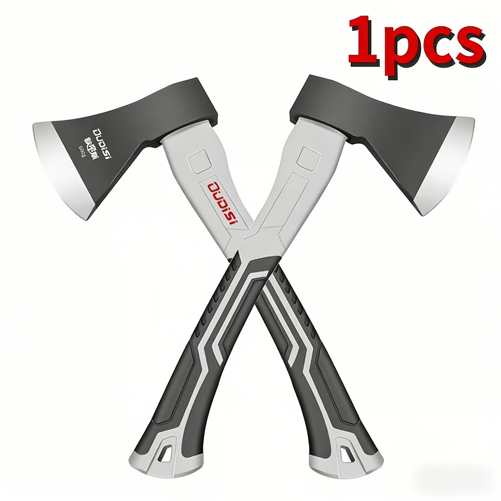 One Multipurpose Axe, Perfect for Cutting Wood And Trees, Featuring a Heat-Treated Blade And a Fiberglass Handle, Designed for Heavy-Duty Chopping, Making It Suitable for Camping, Woodworking, And Garden Care