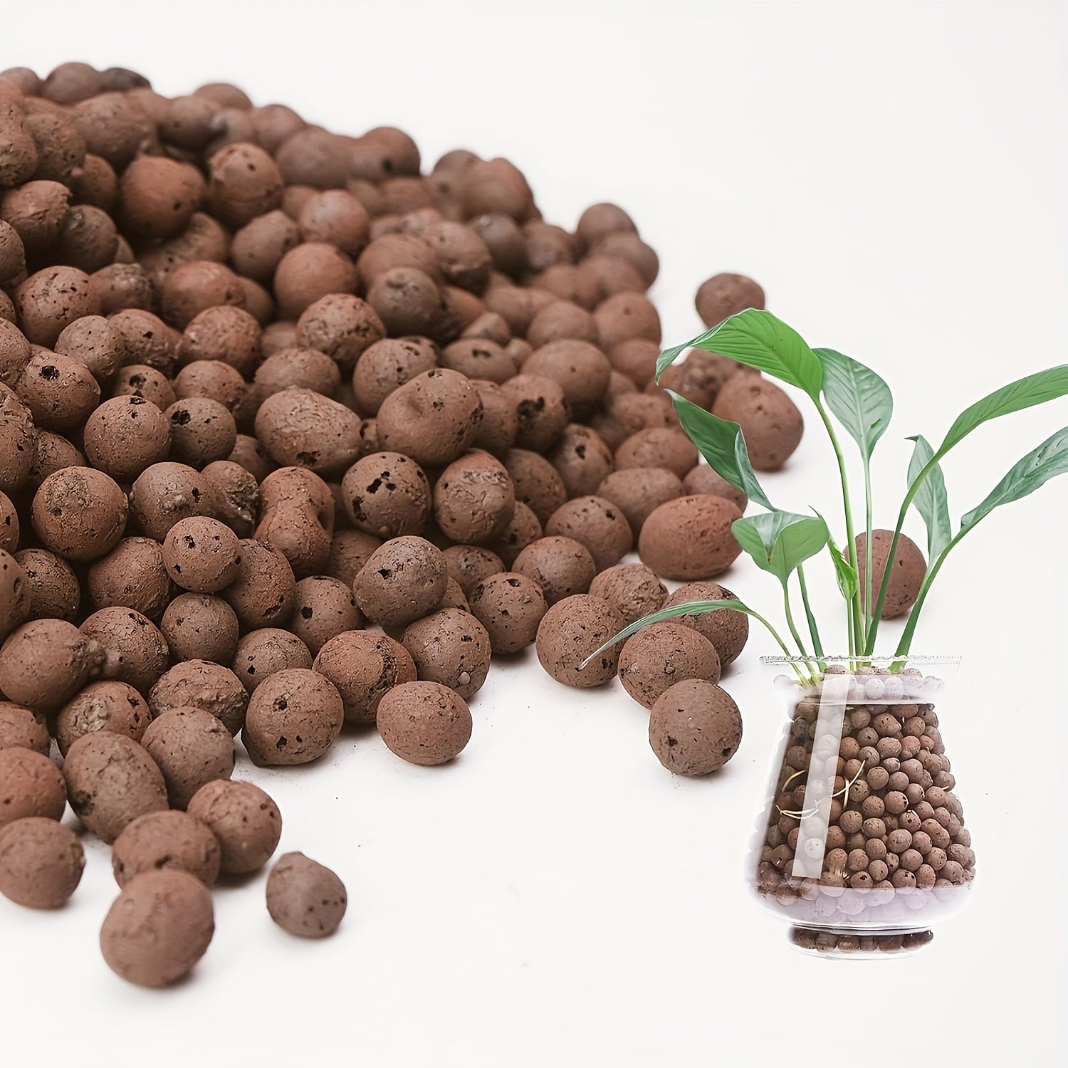 [Clay Pebbles Grow Media] 10/20/30LBS Clay Pebbles 4Mm-16Mm Leca Clay Aggregate Grow Media Natural Clay Balls for Hydroponic, Gardening, Orchids, Decoration, Aquaponics