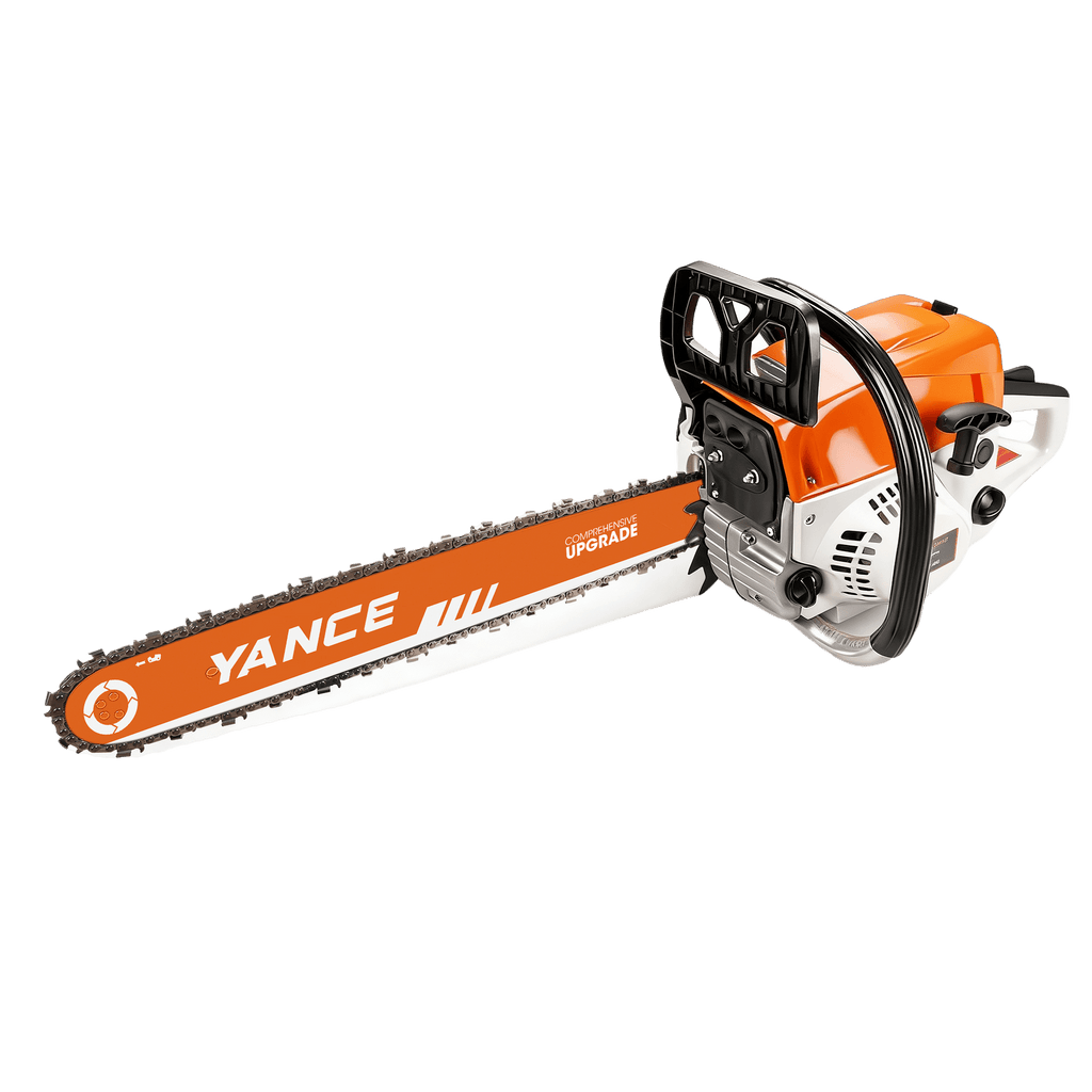 Professional 62CC Gasoline Chainsaw 18/20 Inch Chain Powerful 2-Stroke Engine for Heavy Duty Wood Cutting Logging Farm Use Durable Quiet Safe with Anti-Vibration Handle Additions Included
