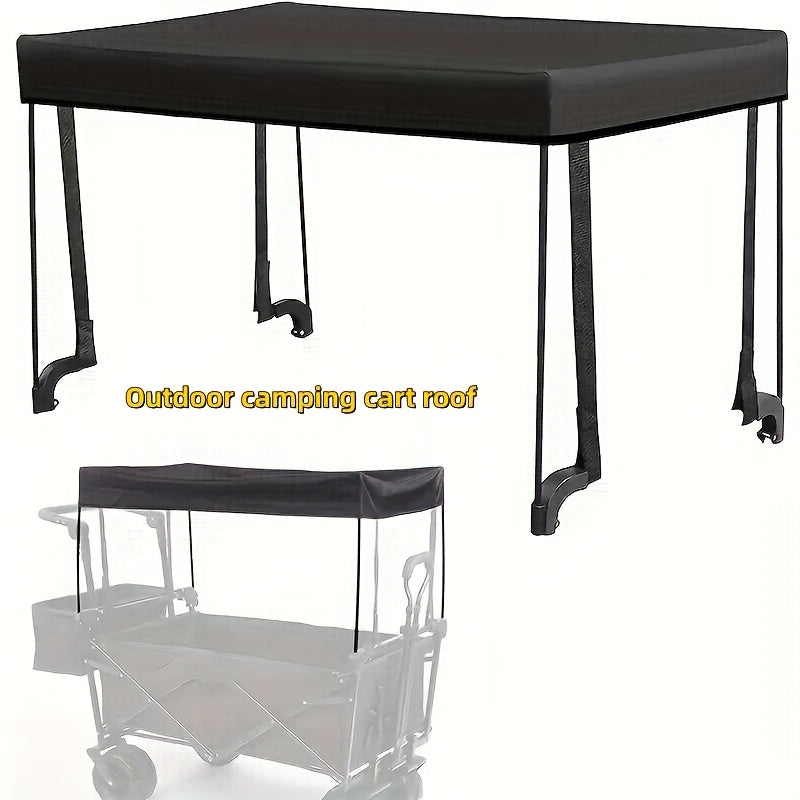 Universal Camping Cart Roof - Removable Awning, for 33.8-37" Folding Utility Carts, Quick Setup (Wagon Not Included), for Pet Strollers, Camping Haulers, Beach Wagon Sun Shade