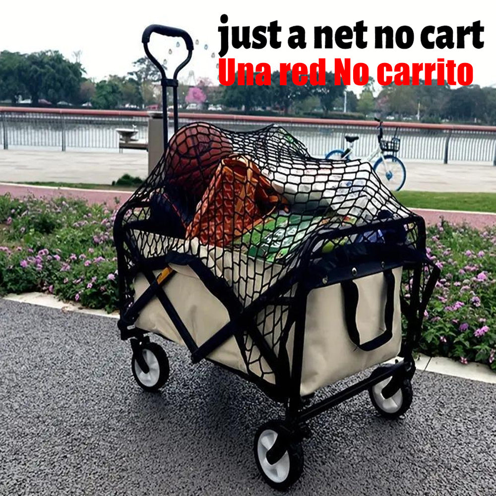 1pack Camping Cart Mesh, Camping Cart Net Bag, Small Cart Mesh Garden Cart, Fixed Net, Camping Cart Storage Net (No cart）