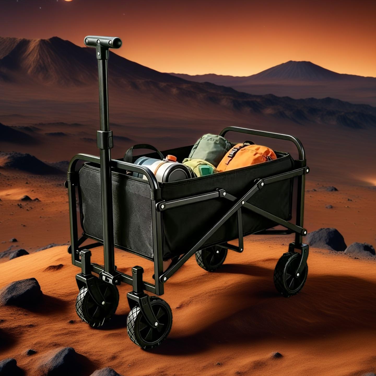 XMT Outdoor UV-resistant Folding Camping Cart, Featuring UV-resistant And Anti-aging Fabric That Resists Fading During Prolonged Outdoor Use