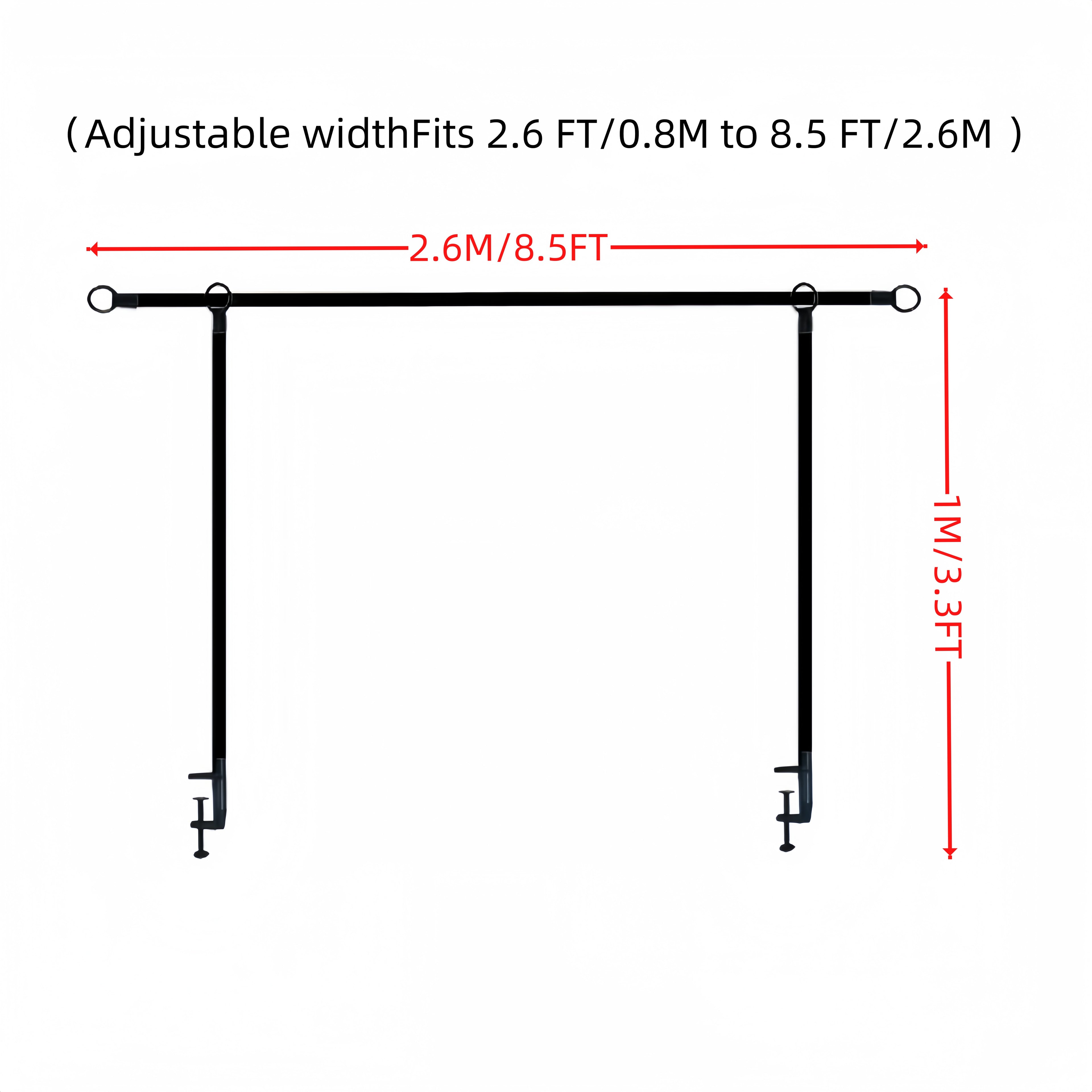 Adjustable Table Arch with Clamp Base - Heavy-Duty Extendable from 2.6ft to 8.5ft Suitable for Weddings, Birthdays, Christmas, Oktoberfest, Easter Decorations - Sturdy Party Arch Display for Home, Events, DIY Table Decorations
