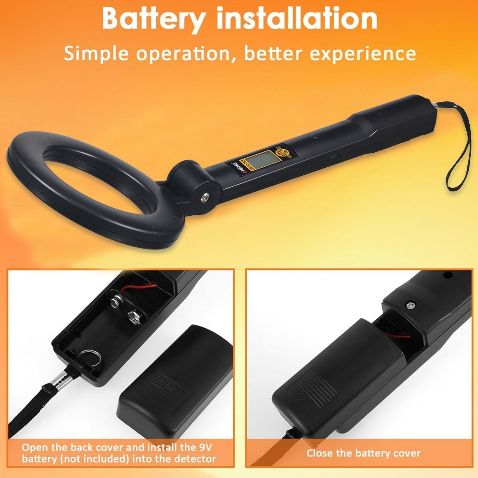 Portable Foldable Metal Detector with LCD Display & 3 Detection Modes - Lightweight ABS & Metal Frame, Coin/Golden/Jewelry Finder for Treasure Hunting, Airport Security, Lawn - for Coin/Golden/Jewelry Artifact Hunting