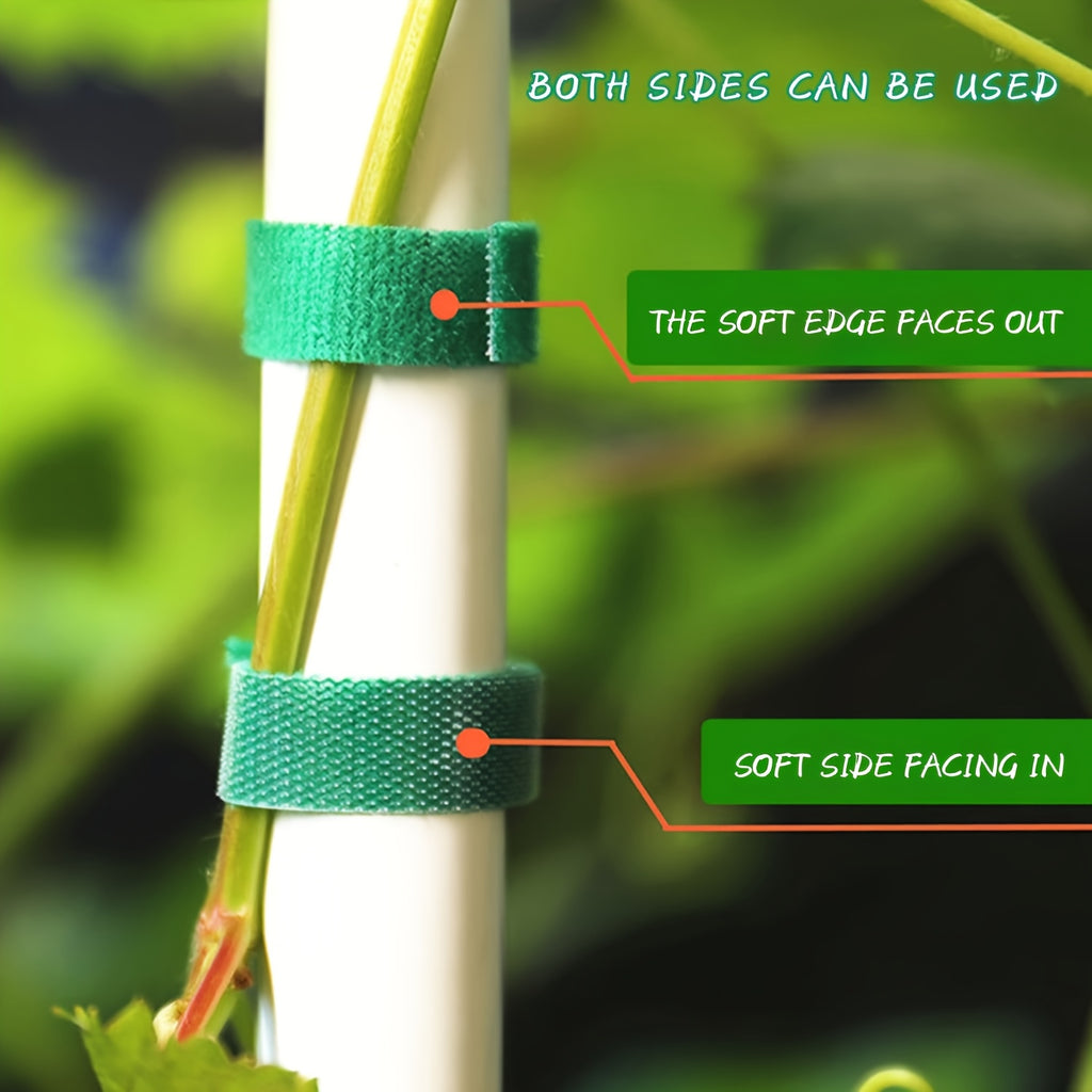 Premium Upgraded 10pcs/20pcs/40pcs, Small Garden Magic Tape, Plant Binding, Tree Branch Fixing, Gardening Supplies, Balcony Beauty, Planter Accessories, Adjustable Plant Support, Strong Handle, Reusable Nylon Tie 39.4 Inches/roll
