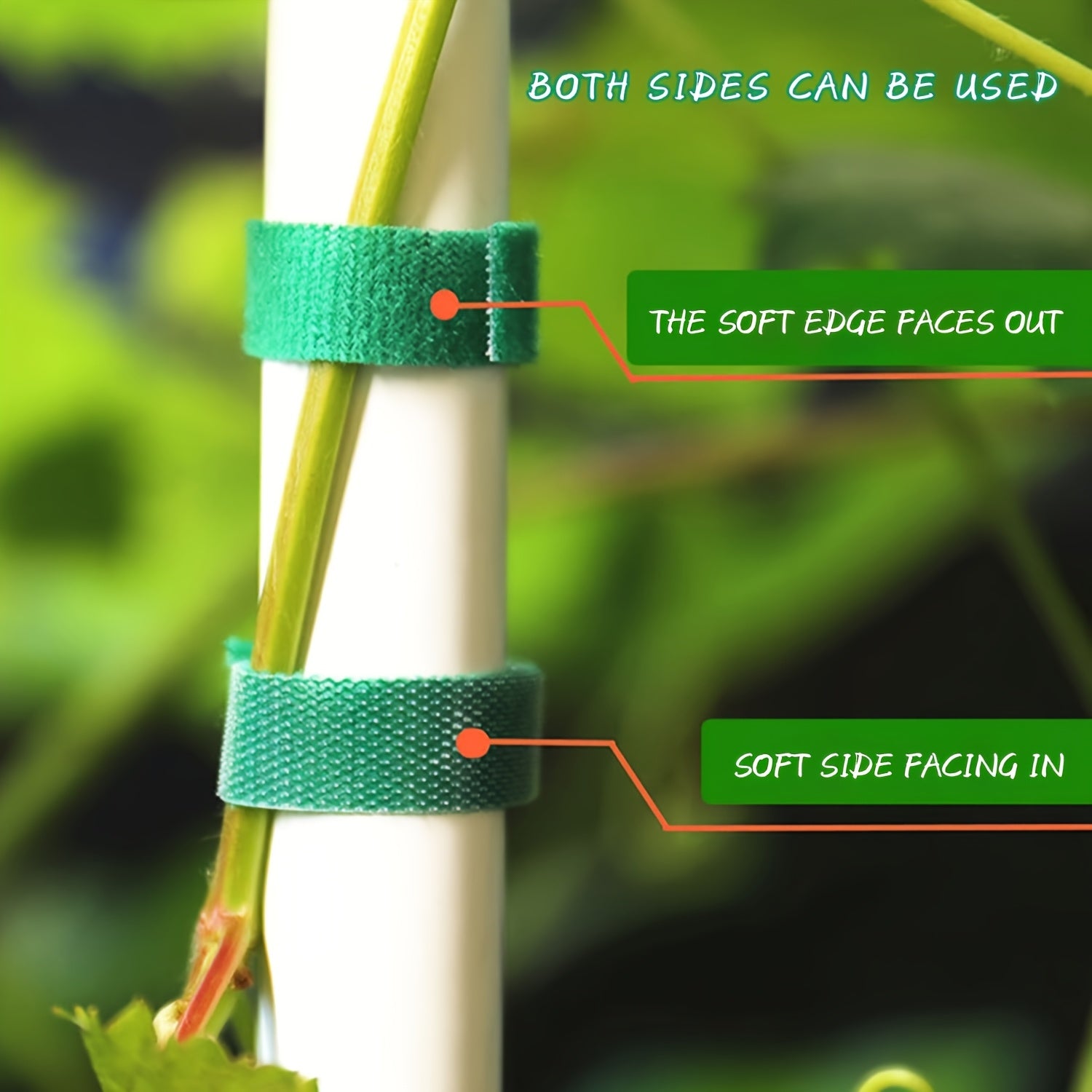 Premium Upgraded 10pcs/20pcs/40pcs, Small Garden Magic Tape, Plant Binding, Tree Branch Fixing, Gardening Supplies, Balcony Beauty, Planter Accessories, Adjustable Plant Support, Strong Handle, Reusable Nylon Tie 39.4 Inches/roll
