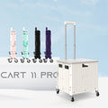 1pc Folded Portable Lightweight Cart 65L/14.7Gal, Collapsible Trolley, Portable Small Trailer, Removable Plastic Travel Storage Box, Outdoor Trolley with 4 Universal Wheels And Cover, Mobile Storage Box for Camping, Shopping, Picnics