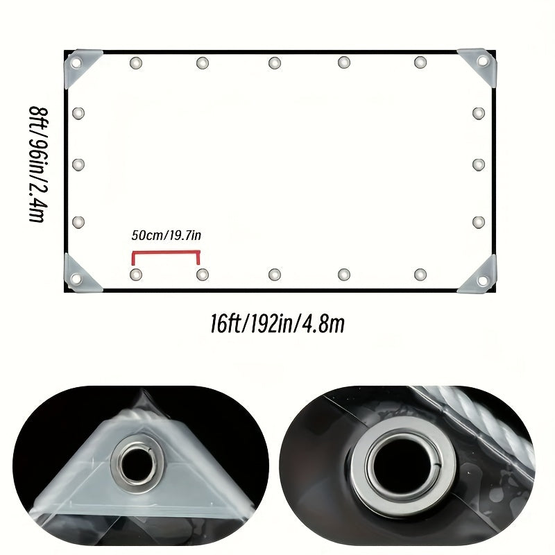 Heavy-Duty Transparent Tarp, 20 Mil Tear-Resistant Polyethylene Cover Designed for Garden Use, Featuring Grommets And Rope for Wind And Snow Protection, Suitable for Chicken Coops, Porches, Greenhouses, Camping, Plants, And Agricultural Mulch