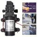 12V High-Pressure Self-Priming Diaphragm Water Pump - 130PSI/6LPM Automatic Switch, Durable ABS Material, Ideal For Car Wash, Tap Water Pressurization, Fish Tank, Bath, And More - 6.45in Length, Compact Design