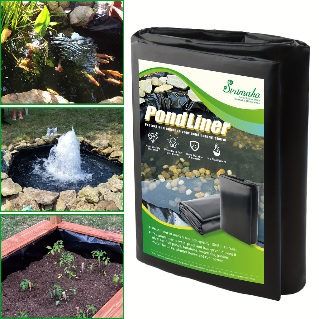 Pond Liner, 84 X 120 Inch HDPE Small Pond Liners for Outdoor Ponds, Pond Liners for Koi, Fish, Water Garden, Fountain, Waterfall