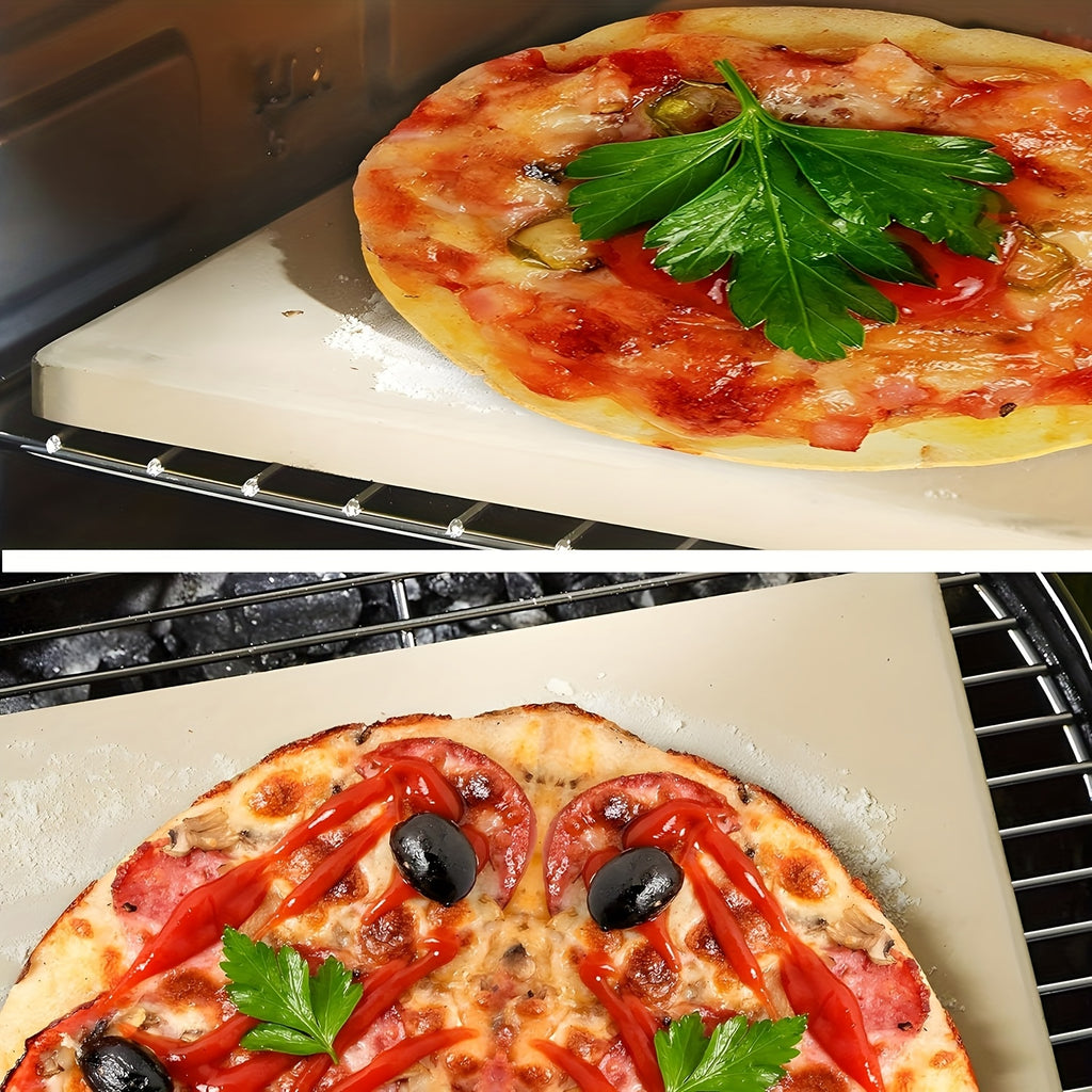 Rectangular Pizza Stone, Heavy-duty Cordierite Pizza Baking Board Suitable for Ovens And Grills, Heat And Impact Resistant, Durable And Safe, 15X12 Inches Rectangular.