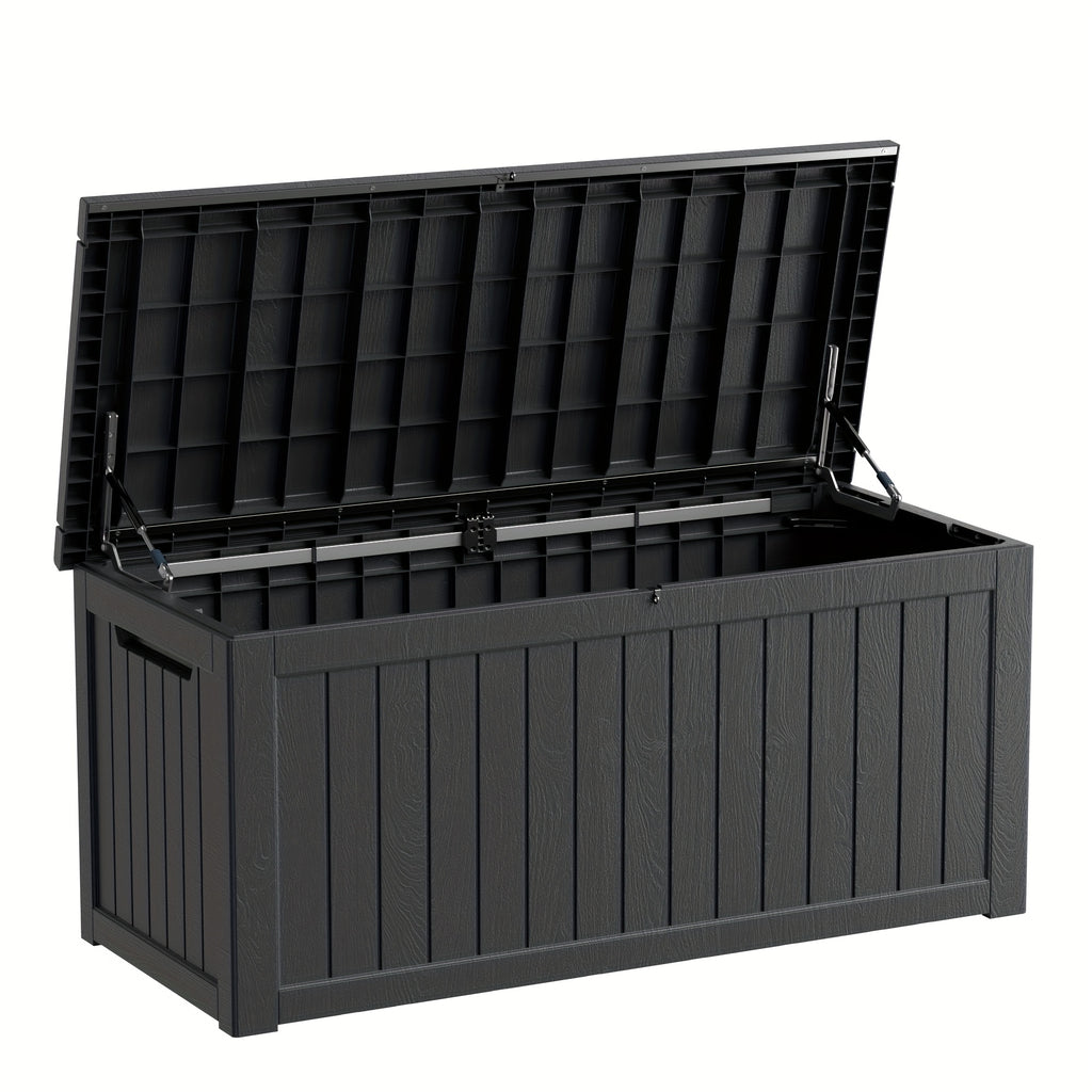 240/130 Gallon Waterproof Outdoor Storage Box with Locking Lid UV Protective Side Handles - Suitable for Patio Furniture, Pool Additions, Gardening Tools, Outdoor Storage Cabinets, Home Storage, Perfect Holiday Gift for Christmas, Thanksgiving, Box