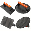 Vivicreate Heavy-Duty Cast Iron Bacon Press - Even Weight Distribution For Perfectly Seared Bacon, Steak & Sandwiches, Durable Grill Press For Indoor & Outdoor Cooking