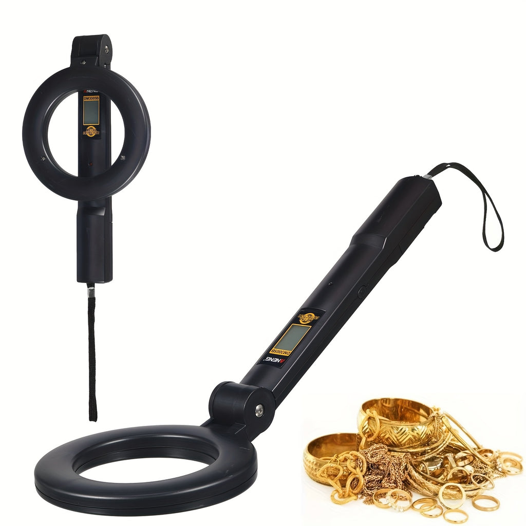 Portable Foldable Metal Detector with LCD Display & 3 Detection Modes - Lightweight ABS & Metal Frame, Coin/Golden/Jewelry Finder for Treasure Hunting, Airport Security, Lawn - for Coin/Golden/Jewelry Artifact Hunting