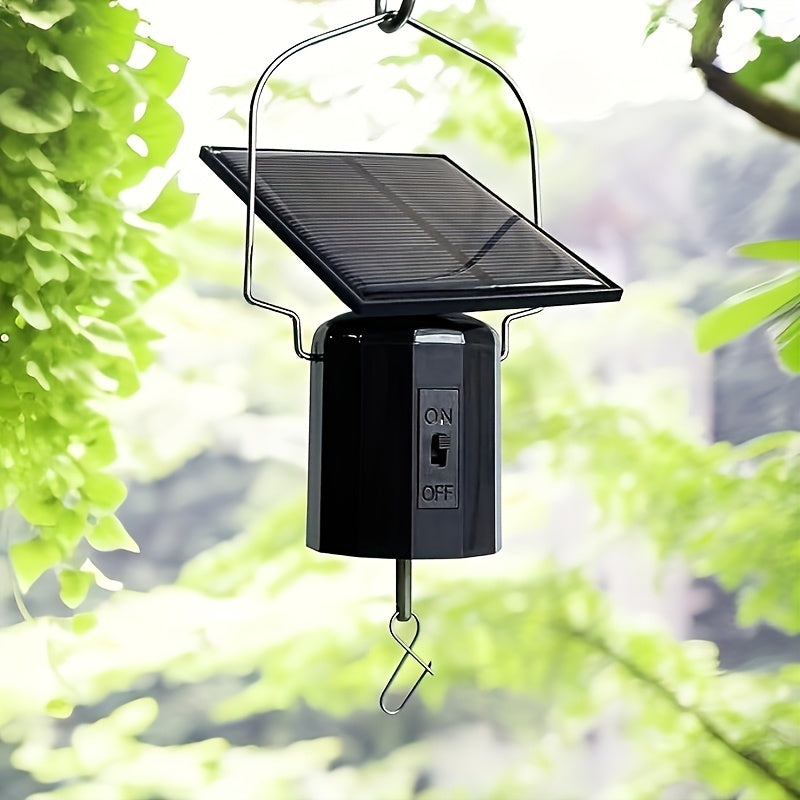 Wind Spinner Motor with Solar Chime - Solar Wind-Powered Rotating Outdoor/ Decor, Metal Ornament with Soaring Bird-like Motion, Solar Chime Sounds for, Balcony, Lawn - Motor