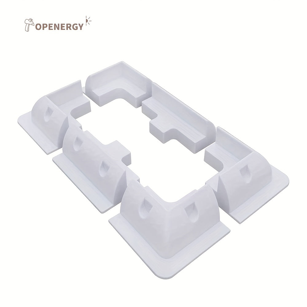 Solar Panel Bracket ABS Solar Panel Installation Bracket 6 Non Drilling Angle Bracket Support Kit, Suitable for Rvs, Boats, Camping Car Canopy (White)