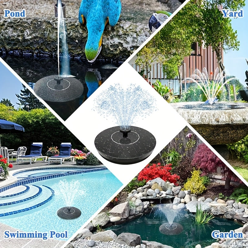 1 Solar Fountain Pump, Diameter 5.12inch, Independent Floating Solar Water Pump, Inches, Suitable for Outdoor Irrigation Submersible Pumps Such As Ponds, Fish Ponds, Gardens, Fish Tanks, Courtyards, And Bird Bath Tubs And Dustproof Solar IPX8