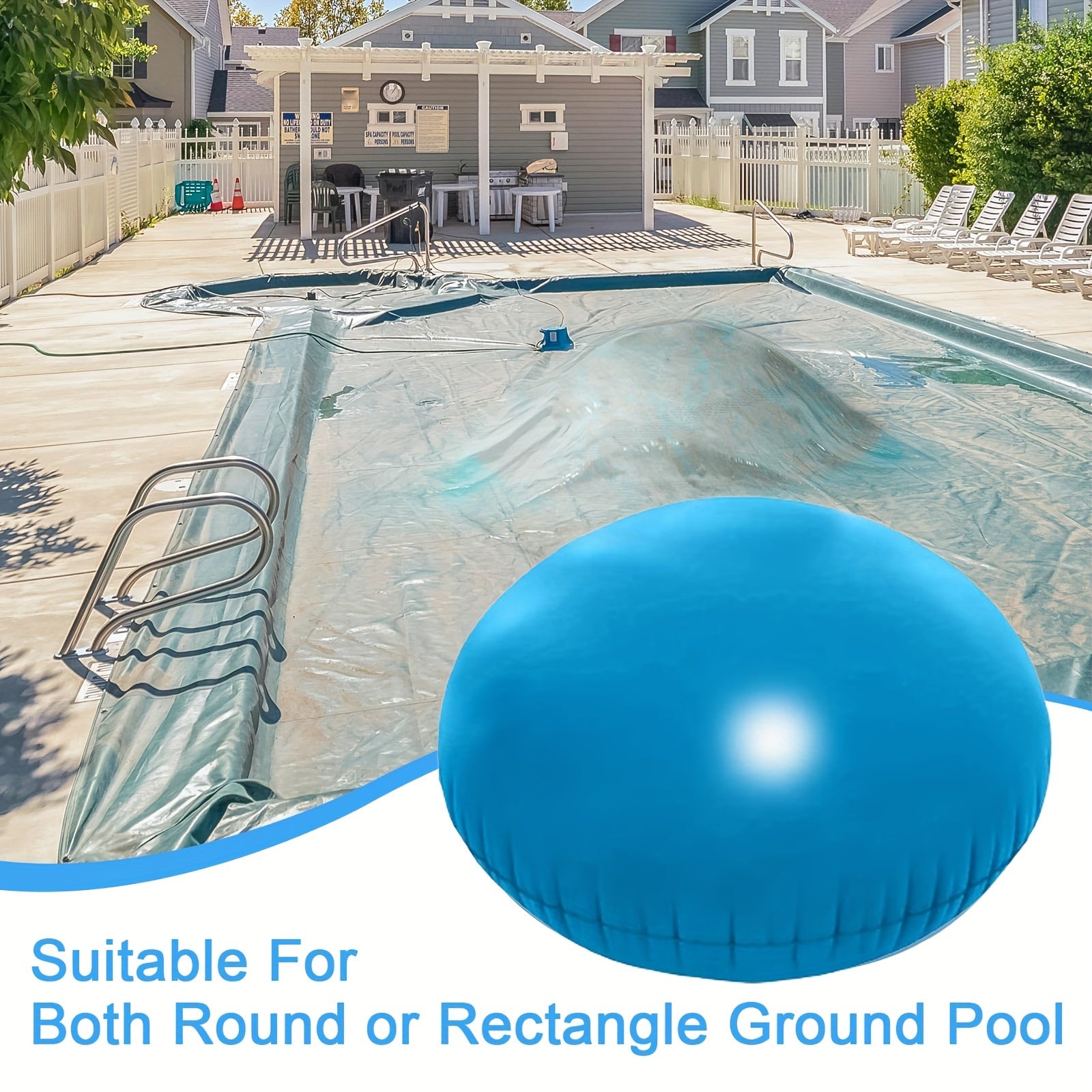 Durable Inflatable Pool Air Pillow - Freeze Protection for Above Ground Pools, Cold-Resistant PVC Material, Essential Pool Closing Kit Accessory