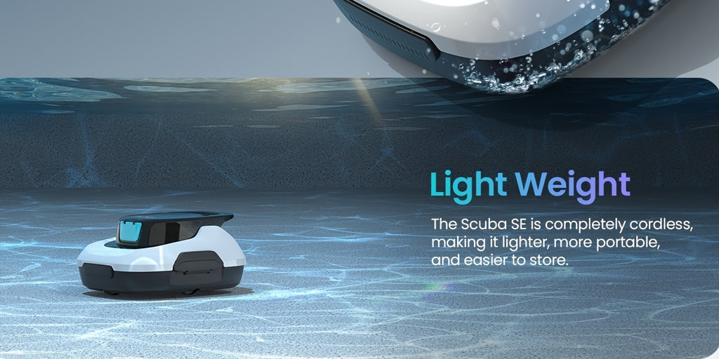 Refurbished AIPER Pool Cleaner Robot for Above Ground Flat Pools Up to 860 Sq.ft Cordless Pool Cleaner with 90-Min Runtime, Smart Self-Parking, Lightweight, Pool Vacuum Scuba SE