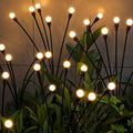 8-Pack Solar Lawn Firefly Lights, Each Bulb 8 Lumens Brightness, IP65 Splash-Proof - Add LED Firefly Ground Stake Garden Decorative Lights - Venue Ramadan Festival Decorative Lights