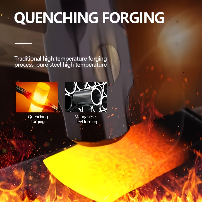 One Multipurpose Axe, Perfect for Cutting Wood And Trees, Featuring a Heat-Treated Blade And a Fiberglass Handle, Designed for Heavy-Duty Chopping, Making It Suitable for Camping, Woodworking, And Garden Care