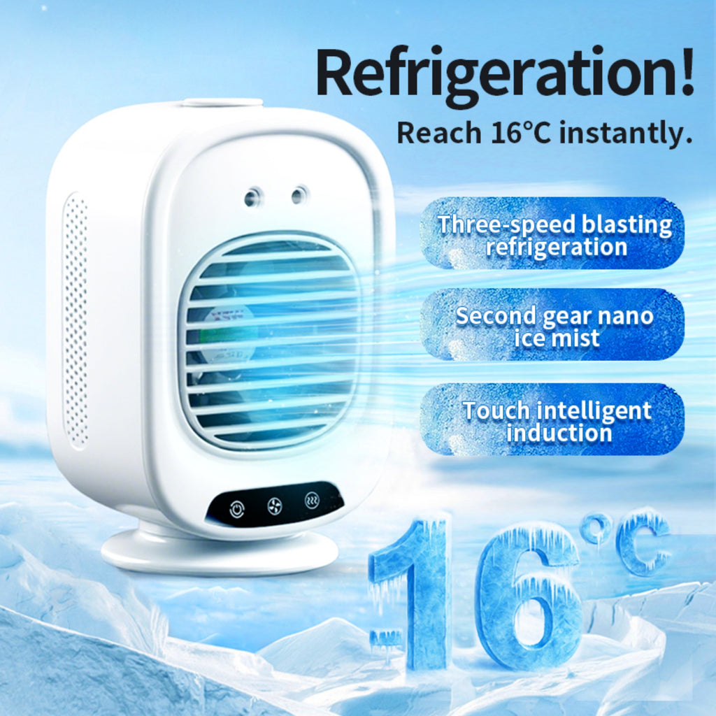 Portable Cooling Fan with a 6000Mah Misting Feature, USB-C Charging, Two Speed Settings And Two Mist Modes (Continuous/Intermittent), an Integrated Portable Cooling Fan with Cooling Capabilities - USB Rechargeable Fan Suitable for Home, Outdoor