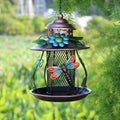 Budget-Friendly 1pc Elegant Metal Mesh Hanging Bird Feeder with Vibrant Dragonfly & Floral Accents, No Electricity Required, Ideal for Garden & Patio