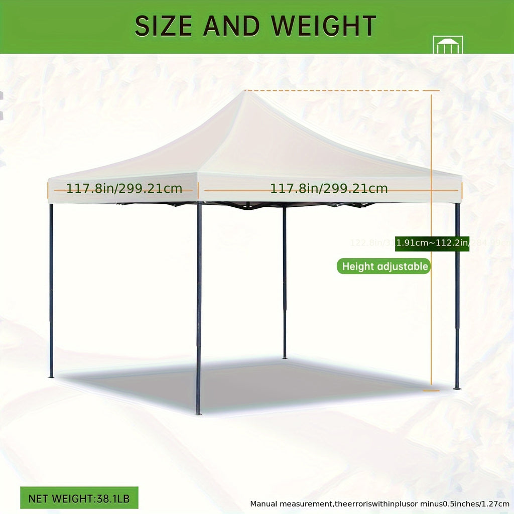Pop Up Canopy, Commercial Instant Shelter Tent, Portable Folding Ez Up Canopy with 4 Sand Bags, Heavy Duty Waterproof Patio Event Tent for Outdoor Wedding, Camping, Beach
