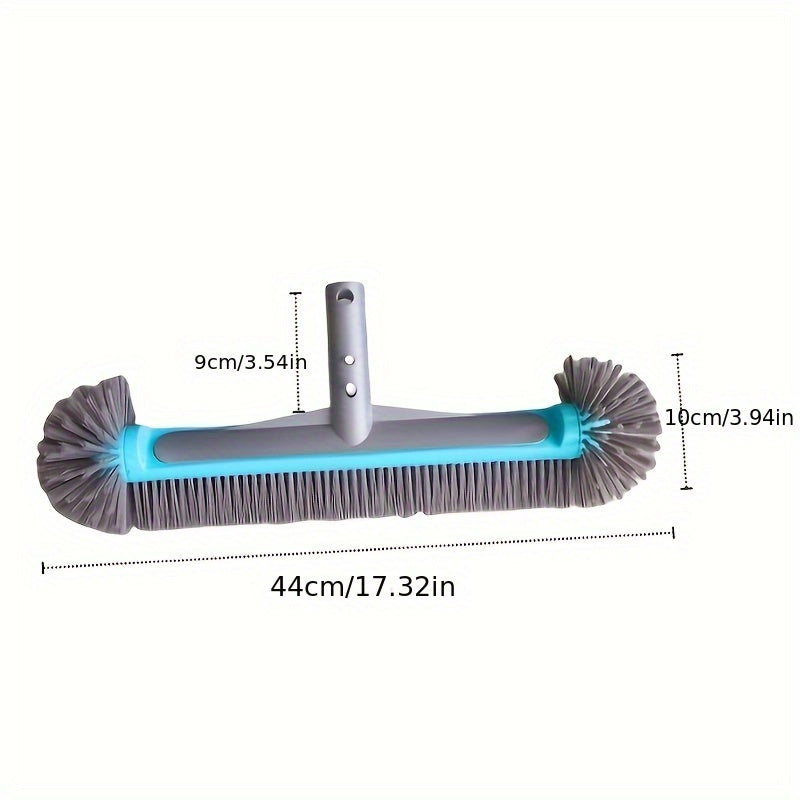 16. 9-Inch Pool Cleaning Brush with Sturdy Plastic Grip - Reusable, Efficient Cleaner for Walls, Tiles, And Floors - Must-Have Pool Care Tool, Pool Cleaning Equipment | Sturdy Pool Brush | Plastic Grip Brush, Pool Brushes