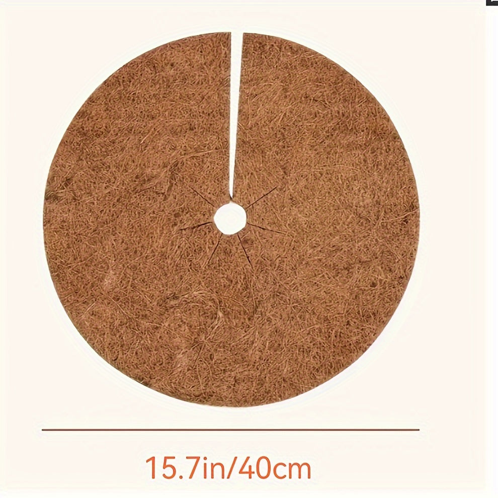 7 Pieces Of Coconut Fiber Cover Ring Tree Protection Mat, 15.7 Inch Coconut Shell Tree Protection, Tree Ring Mat Tree Tray Plant Mulch, Suitable For Indoor Or Outdoor Use