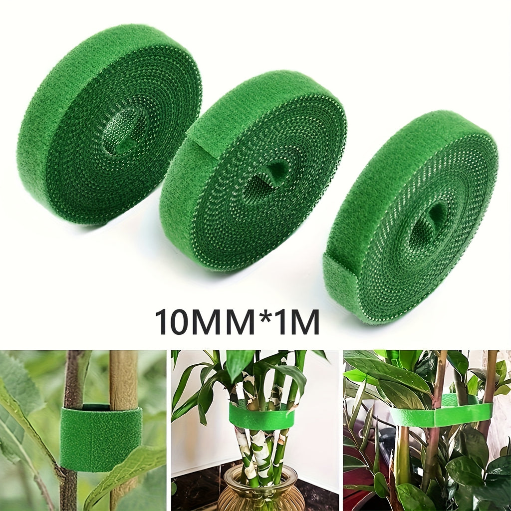 Premium Upgraded 10pcs/20pcs/40pcs, Small Garden Magic Tape, Plant Binding, Tree Branch Fixing, Gardening Supplies, Balcony Beauty, Planter Accessories, Adjustable Plant Support, Strong Handle, Reusable Nylon Tie 39.4 Inches/roll