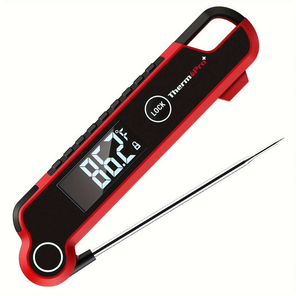 ThermoPro TP620 Instant Read Meat Thermometer Digital, Cooking Thermometer with Large Auto-Rotating LCD Display, Food Thermometer Digital for Kitchen, BBQ, Or Grill