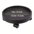 1pc Heavy Duty Wheeled Plastic Flowerpot Tray With 4 Smooth Rollers And Thickened Base - Circular High-quality Design Suitable For Large Flowerpots, Rolling Plant Racks, Potted Flower Mobile Carts, Suitable For Balcony/garden/indoor/outdoor Use