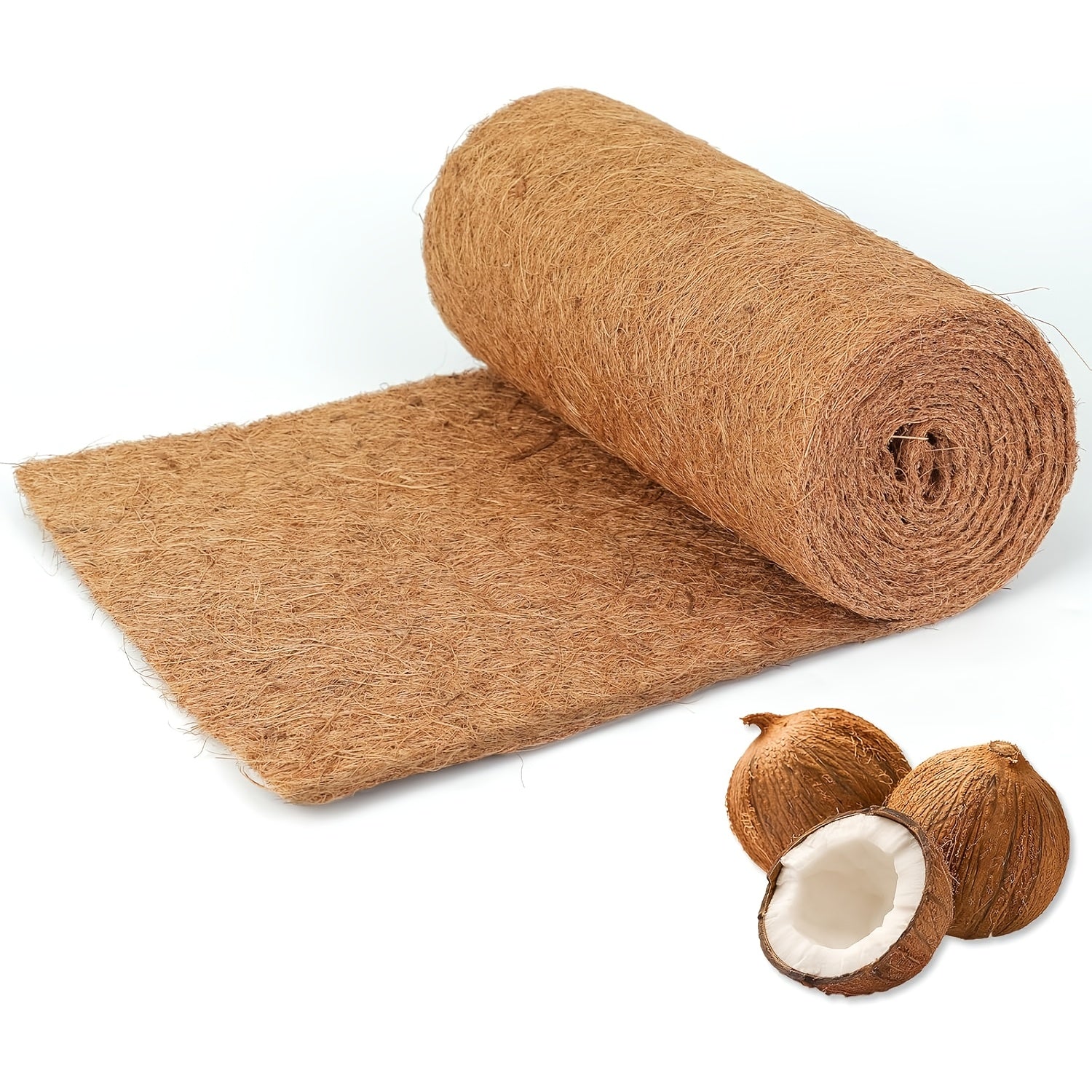 1pc Coco Liner Roll | Natural Coconut Fiber For Planters, Versatile Flower Baskets, Garden Decoration, Animal Pet Pads | Brand: Cjgq, Rectangle Shape