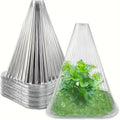 A Set Of22 Reusable Transparent Plastic Plant Bell Covers - Protecting Plants From Birds, Frost, And Snails - Garden Protection Accessories