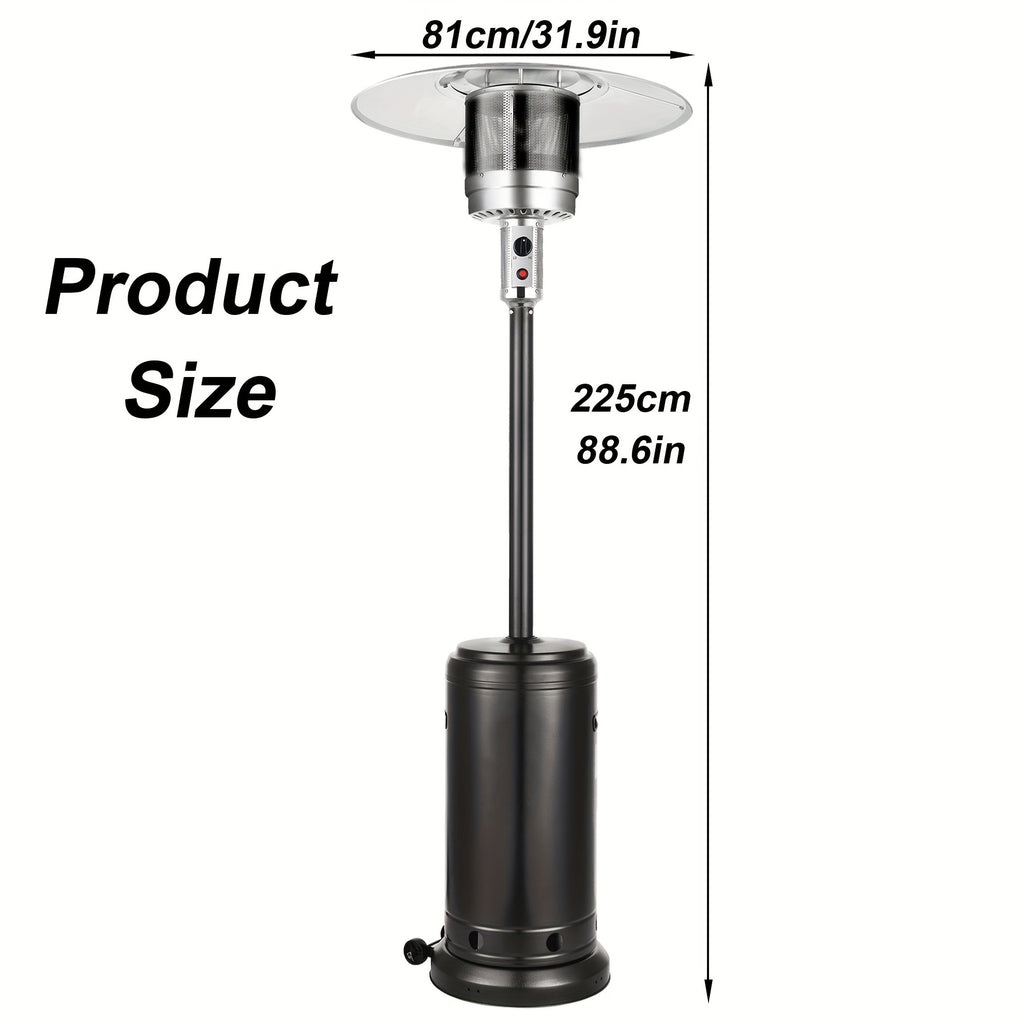 Vivicreate 9/88/90 INCH [48, 000/5500] BTU Heavy Duty Double Layer Stainless Steel Propane Outdoor Heater, Metal, No Electricity Required, Fast Heating Up In 1 Minute, Built-in Ignition, Suitable for Outdoor Use, Christmas Gift Ideas