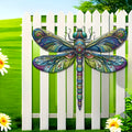 A Metal Dragonfly Relief, Meticulously Hand-Carved. It Features Three-Dimensional Wings And Compound Eyes, with Intricate Details. The Matte Black Background Enhances Its Depth