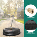 15" Pressure Washer Surface Cleaner with 2 Extension Wands & Replacement Nozzles, 4000 PSI High-Pressure Cleaning for Driveways, Sidewalks, Patios, and Decks, Quick Plug Design, Reduces Spray & Improves Efficiency, Patio Maintenance | Userfriendly Interfa