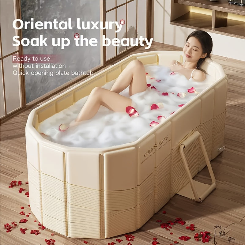 Portable Hot Tub for Home Gym, Quick Setup. Portable Hot Tub - No Installation Required, Foldable Storage, Dual Drainage Design - Ideal Christmas Gift