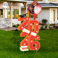 [Graduation] 2D Flat - 【2D Flat】 2D Flat - [2D Flat] 2D Flat, 3.5 FT Large Class 2026 Yard Sign | Plastic Lawn Decorations with Stakes for Outdoor Congrats Graduation Party, CYSKXYI Brand