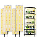 [LED Grow Lights] YZJ 6LN, LED Grow Lights for Shelves 2/4pack, Grow Lights for Indoor Plants, 616LEDs Full Spectrum, Grow Light for Under Cabinet Plant, Grow Lamp with 3/9/12H Timer, 10 Dimmable Levels for Plant Growing, Grow Lights for Seed Staring